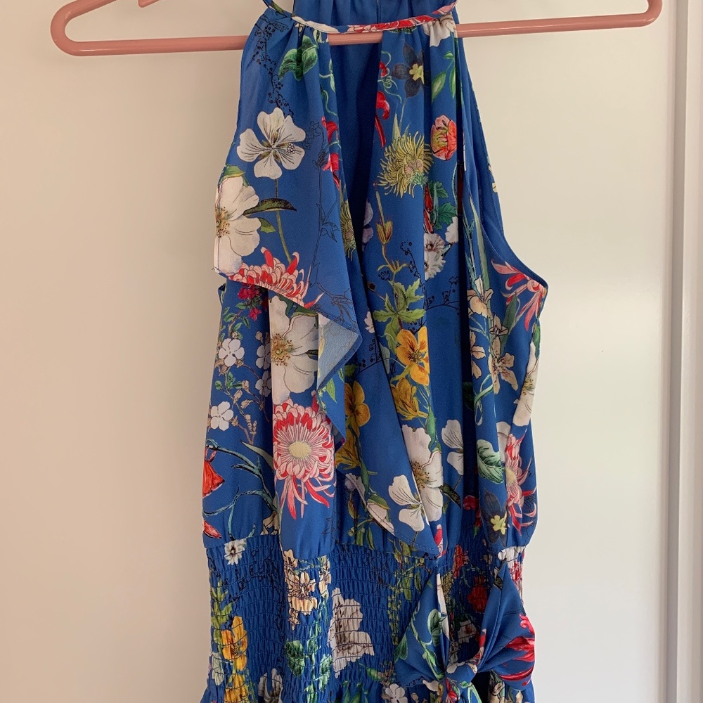 Parker XS blue floral midi